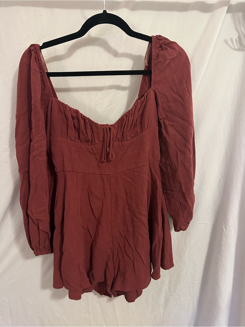Princess Polly Rust Red Long-Sleeve Romper